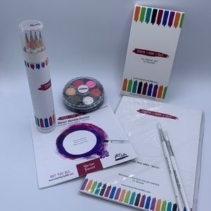 Mama’s Mandala Nurture Yourself Colored Pencils Oil Pastels Paints Paper Kit